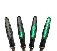 Dirección Luces Luces Intermitentes para Motocicleta Accesorios De Señalización para Suzuki DL650 GSR 600 750 GSX S750 R 750 600 SFV SV 650 Lámpara De Posición(Verde,4 Piezas)