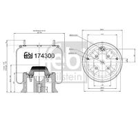 FEBI BILSTEIN 174300 Fuelle, suspensión neumática