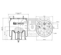 Febi bilstein 38828 Fuelle, suspensión neumática