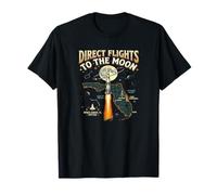 Direct Flights to The Moon Florida Space Coast Retro Camiseta