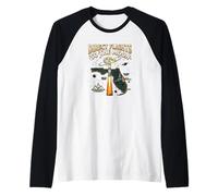 Direct Flights to The Moon Florida Space Coast Retro Camiseta Manga Raglan