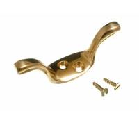 DIRECT HARDWARE - Enganches de latón para cortinas (2 unidades, 63 mm, tornillos incluidos)
