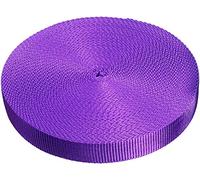 Direct Manufacturing Rollo de cinta de polipropileno de 25 mm x 50 m para bricolaje, correas, arneses, amarre y más | 440 kg de tensión de rotura | Fabricado en Reino Unido (morado)