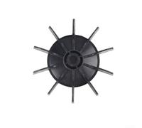 Direct Online - Compresor de aire para motor, repuesto de aspas de ventilador de plástico, funcionamiento de bajo ruido, ligero y resistente al agua y estable (135 x 14 mm, negro)