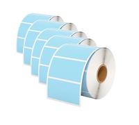 Direct Thermal Labels, etiqueta de dirección adhesiva multiusos de alta calidad, compatible con impresoras de escritorio Zebra, rollo, 800 unidades/rollo (blue 5pcs, 50x30mm)