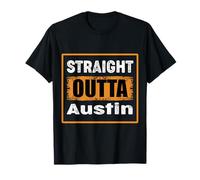Directamente Fuera de Austin USA Retro Vintage Humor Camiseta