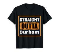 Directamente Fuera de Durham Carolina del Norte Estados Unidos Vintage Humor Camiseta
