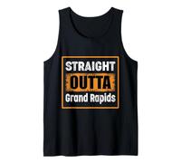 Directamente Fuera de Grand Rapids Michigan USA Retro Humor Vintage Camiseta sin Mangas