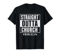 Directamente fuera de la Iglesia #BIBLELife Christian Camiseta