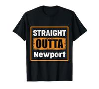 Directamente Fuera de Newport Rhode Island USA Vintage Humor Camiseta