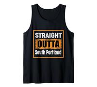 Directamente Fuera del Sur de Portland Maine USA Retro Vintage Humor Camiseta sin Mangas