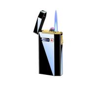 DirectFire Torch Lighter Windproof Double Flame, Flame Adjust, Fuel Filling, Candle Lighter, Black 1