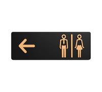 Directional Restroom Sign, Acrylic Adhesive Left Right Indicator, Acrylic Adhesive Left Right,Wall Commercial Restroom Sign For Shopping Malls Buildings Hotels Restaurants Coffee Shops
