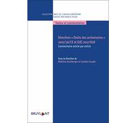 Directives "Droits des actionnaires" 2007/36/CE et (UE) 2017/828