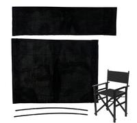 Director Chair Covers Set, Foldable Seat and Back Canvas Replacement Kit, Weatherproof Fabric for Outdoor Patio RV Camping Park Lawn Beach Garden Makeup Studio Furniture 52x16cm