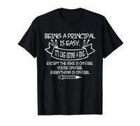 Director de Escuela Divertido Ser Director es Humor fácil Camiseta gráfica económica, Hombre, Negro, M