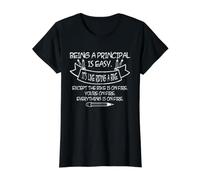 Director de Escuela Divertido Ser Director es Humor fácil Camiseta gráfica económica, Mujer, Negro, XL