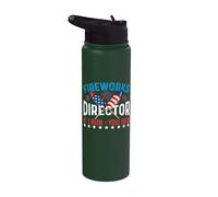 Director de fuegos artificiales If I Run You Run - Patriótico 4 de julio Stainless Steel Insulated Water Bottle