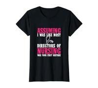 Director de Ropa de enfermería - Diseño Divertido de Grandes Enfermeras Camiseta gráfica económica, Mujer, Negro, L