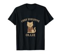Director ejecutivo Ollie Vintage Serif Minimalista Tono Tierra Camiseta