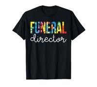 Director funerario de Regreso a Clases Tie Dye Retro Rainbow Camiseta