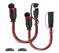Direvcdro Paquete de 2 cables de extensión para NOCO GC009 X-Connect SAE, cargador inteligente Genius, cable de cobre puro de 14 AWG, conexión duradera para motocicleta/ATV/UTV/coche
