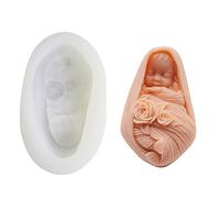 Dirfuny - vela para bebé con forma bebé dormido en forma velas,Suministros bricolaje para vela aromaterapia chocolate Fondant pastel