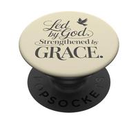 Dirigido por Dios Fortalecido por la Gracia PopSockets PopGrip Adhesivo