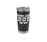 Dirigir, seguir o salir del camino - Funny Work Boss Vaso térmico de acero inoxidable de doble pared