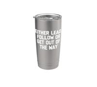 Dirigir, seguir o salir del camino - Funny Work Boss Vaso térmico de acero inoxidable de doble pared