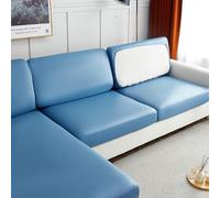 DIRKES Funda de cojín de sofá Impermeable de Cuero PU elástico, Funda de Asiento de sofá, Funda de Respaldo, Protector de sofá de fácil Limpieza para Mascotas y niños