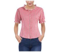 Dirndl Blusa Mujer Oktoberfest Elegante Tradicional LenceríA Manga Corta para Parte Transparente Fiesta Y Disfraz O Llevar A Diario