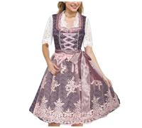 Dirndl Body Damen Trachtkleid Trachtkleider Modern Oktoberfest Bluse Schürze Dirndlkleid Elegant Kurz Kleid Trachten Mädchen Cosplay Rocke Dirndlbluse Kleid Dirndl Damen Midi Oktoberfest, Rosado#11, S