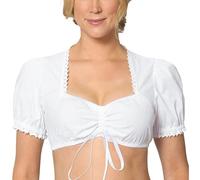 Dirndl Top manga corta | Encaje sin hombros Tops Blusa tradicional para mujer | Media manga algodón ropa festiva | Tradicionalmente cómodo traje nacional bávaro | para fiesta popular de Acción de