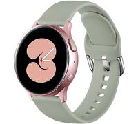 Dirrelo Deportiva Correa Compatible con Samsung Galaxy Watch Active/Active 2 40mm/44mm, Reemplazo de Silicona para Galaxy Watch 42mm/Gear S2 Classic/Garmin 20mm para Mujeres y Hombres,Verde Oliva,L