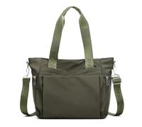 DIRRONA Bandolera Cruzada Grande a la Moda, Bolso Multibolsillos de Nylon, Bolso Casual para Viajes de Trabajo, Compras, Mujer, de Uso Diario, Verde