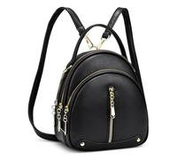 DIRRONA Mini Mochila Mujer - Bolso Bandolera y Bolso de Mano Convertible, Ligero, de Cuero PU Impermeable, Estilo Dulce y Casual, Viaje, Universidad y Trabajo