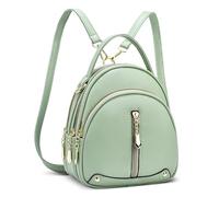 DIRRONA Mini Mochila Mujer - Bolso Bandolera y Bolso de Mano Convertible, Ligero, de Cuero PU Impermeable, Estilo Dulce y Casual, Viaje, Universidad y Trabajo