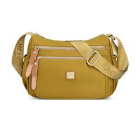 DIRRONA Moda Bolsos Bandolera Múltiples Bolsillos Bolso de Hombro de Mujer Bolso de Mensajero Impermeable Nylon Bolso Trabajo Viajes Casual Diario Bolsa de Mujer Dorado