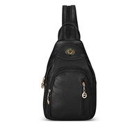 DIRRONA Moda Mochila Mujer Bolsa de Pecho de Mujer Casual Ligero Bolsas de Hombro Mochila de PU Pequeña Impermeable Señora Anti Robo Bolsa de Escuela
