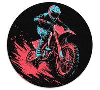 Dirt Bike 1.000 Piezas, Puzzle, Rompecabezas Redondo Intelectual Desafío para Niños Adultos, Redondo Puzzle, Juegos Intelectuales para, Juguetes Creativos contra El Estrés, Juego De Desafío Creativo