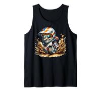 Dirt Bike Motocross Dad Gnome Takes A Curve Trough The Dirt Camiseta sin Mangas