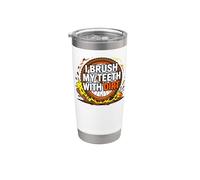 Dirt Bike Motocross I Brush My Teeth With Dirt Vaso térmico de acero inoxidable de doble pared