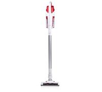 Dirt Devil Aspirador Escoba Inalámbrica DD9002-2-en-1 Aspirador de Mano 150W Potencia - Vacuum Cleaner con Bandeja 0,5 L - Autonomía 30 min - Aproximadamente 2,2 kg - Sin Bolsa - Blanco/Rojo