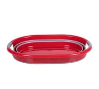 Dirt Devil Cesta plegable para la colada, Ropa Sucia, 27 L, 60 x 45 x 30 cm, plegada de 10 cm de alto, rojogris