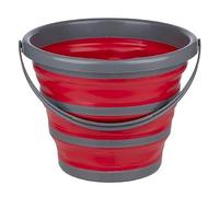 Dirt Devil Cubo Plegable - 10 litros - 32 x 25,5/5,5 cm - Ahorro de Espacio - Ideal para Limpieza y Camping - Rojo