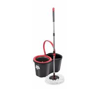 Dirt Devil Mop System mit Wringer - Cubo de 16 L - Fregona Redonda - Microfibra - Gris/Rojo