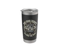 Dirt Road Therapy limpia el todoterreno Soul Vintage 4x4 Vaso térmico de acero inoxidable de doble pared
