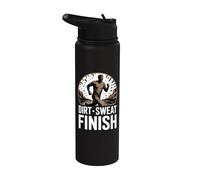 Dirt Sweat Finish Mudrun Carrera Barro Obstaculos Stainless Steel Insulated Water Bottle