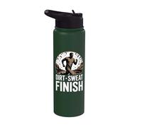 Dirt Sweat Finish Mudrun Carrera Barro Obstaculos Stainless Steel Insulated Water Bottle